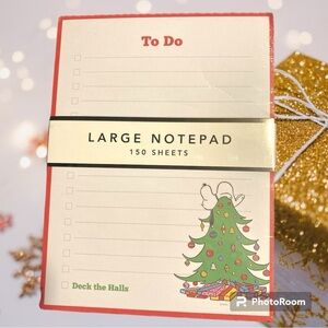NEW PEANUTS CHRISTMAS TREE SNOOPY TO DO LIST  6"x 8" Notepad 150 Sheets
